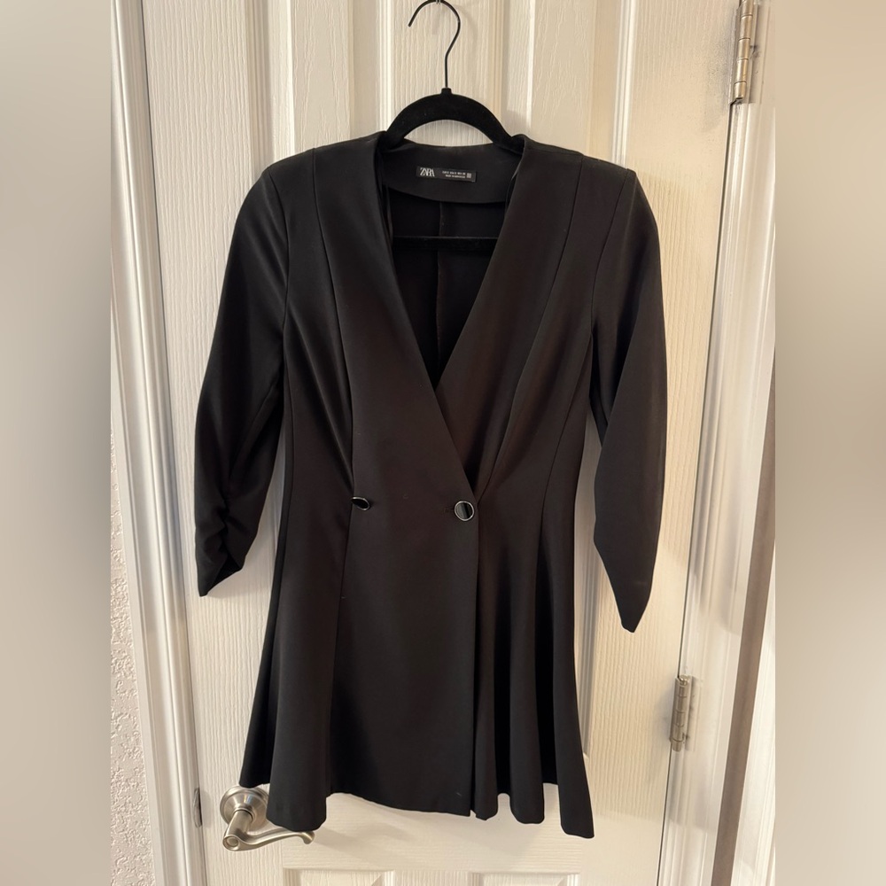 Zara Black Wrap Romper with Button Accessories
